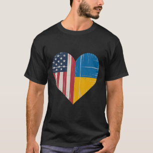 Usa Ukraine Heart - Dual Citizenship 3  T-Shirt