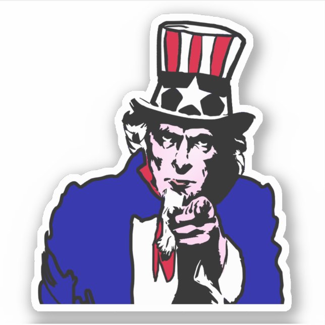 USA Uncle Sam  Sticker (Front)