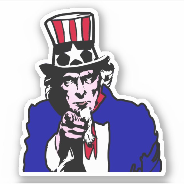 USA Uncle Sam Sticker (Front)