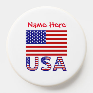 USA United States America Flag Red Personalization PopSocket