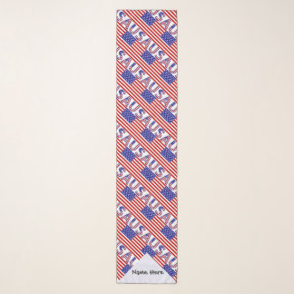 USA United States America Flag Tiled Personalized  Scarf