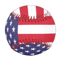  4th of July Patriotic American Flag Custom Baseball