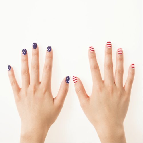 USA United States American Flag Minx Nail Wraps