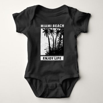 Usa United States Family Vacation Florida Miami Baby Bodysuit by merrydestinations at Zazzle