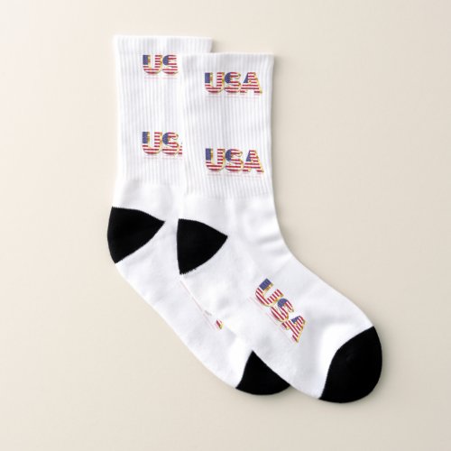 USA _ United States of America _ Flag _ Patriotic Socks