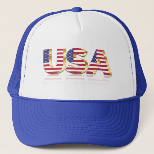 USA _ United States of America _ Flag _ Patriotic  Trucker Hat
