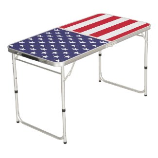 USA United States of America Patriotic Beer Pong Table