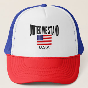 USA United we stand Classic American Patriotic Trucker Hat
