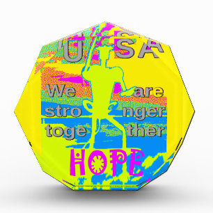 USA Unity Design: Hope and Strength Acrylic Award