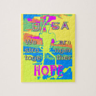 USA Unity Design: Hope and Strength Jigsaw Puzzle