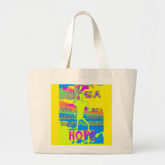 USA Unity Design: Hope and Strength Large Tote Bag