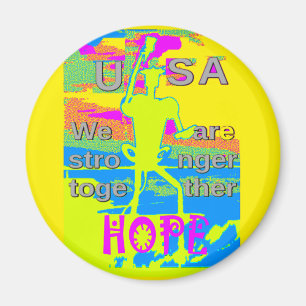 USA Unity Design: Hope and Strength Magnet