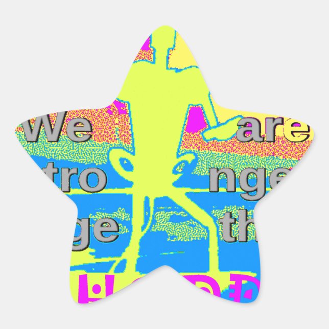 USA Unity Design: Hope and Strength Star Sticker (Front)