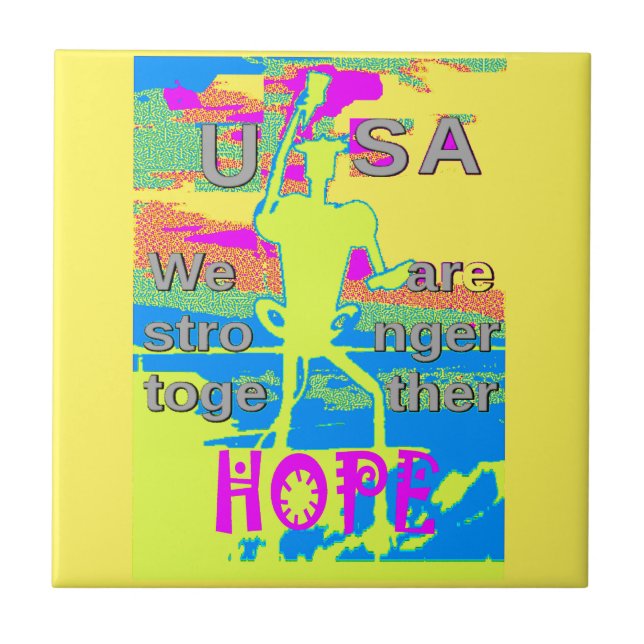 USA Unity Design: Hope and Strength Tile (Front)