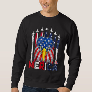 Usa Us American Flag Patriotic 4th Of July Bald Ea Sweatshirt