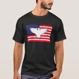 Usa Us American Flag Patriotic 4th Of July Bald Ea T-Shirt