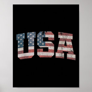Usa Us Flag Patriotic 4th Of July America Poster
