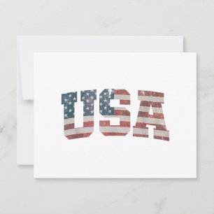 USA US Flag Patriotic 4th of July America Save The Date
