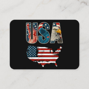 USA US Patriotic 4th of July America Flag Freedom  Business Card