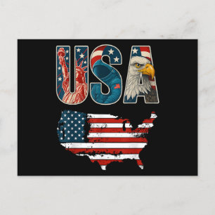 USA US Patriotic 4th of July America Flag Freedom Holiday Postcard