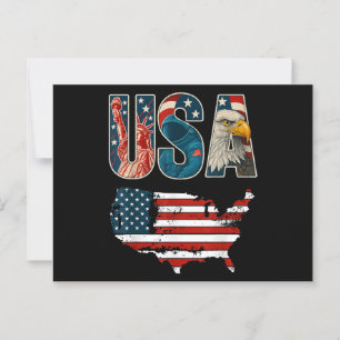 USA US Patriotic 4th of July America Flag Freedom Postcard