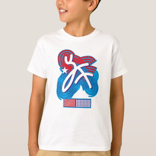 USAUSA FLAG SIMPLIFIED TEXT BY MASANSER PIXELAT T_Shirt