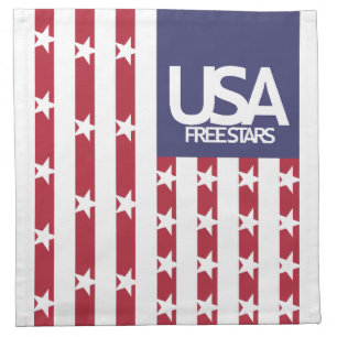 USA/USA FREE STARS FLAG BY MASANSER PIXELAT CLOTH NAPKIN