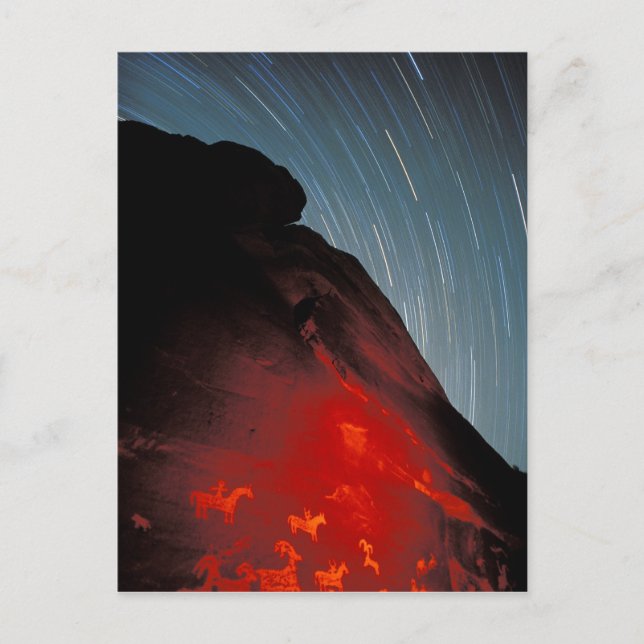 USA, Utah, Arches National Park, Petroglyphs Postcard (Front)