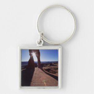 USA, Utah, Arches National Park, sun shining Keychain