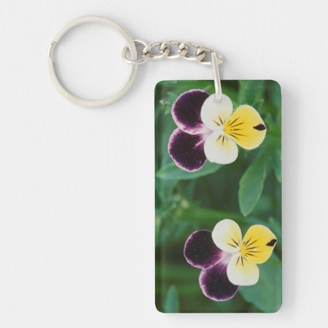 USA, Utah, Cache Valley, Johnny Jump Up Keychain (Front)