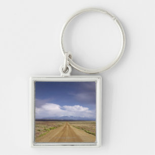 USA, Utah, Dirt road crossing landscape Keychain