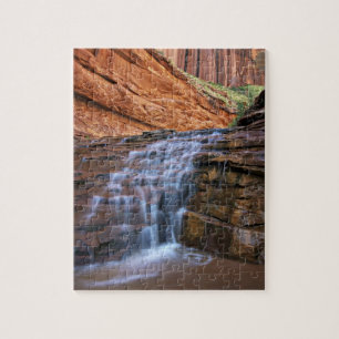 USA, Utah, Escalante Wilderness.  Waterfall in Jigsaw Puzzle