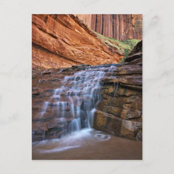 Usa  Utah  Escalante Wilderness.  Waterfall In Postcard by OneWithNature at Zazzle