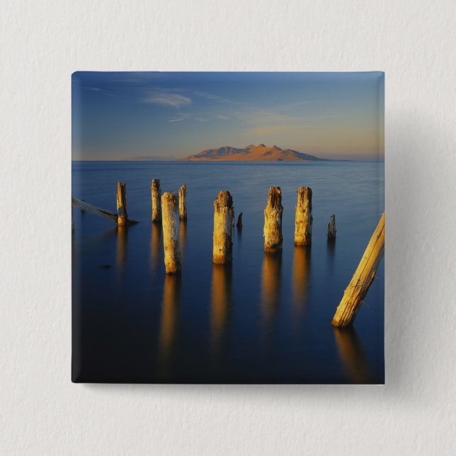 USA, Utah, Great Basin, Saltair, Great Salt Pinback Button (Front)