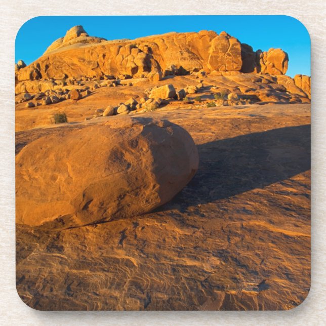 USA, Utah, Moab, Sandstone Beverage Coaster (Front)