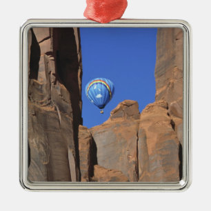 USA, Utah, Monument Valley. A rainbow hot-air Metal Ornament