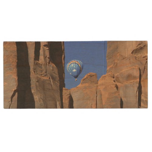 USA Utah Monument Valley A rainbow hot_air Wood USB Flash Drive