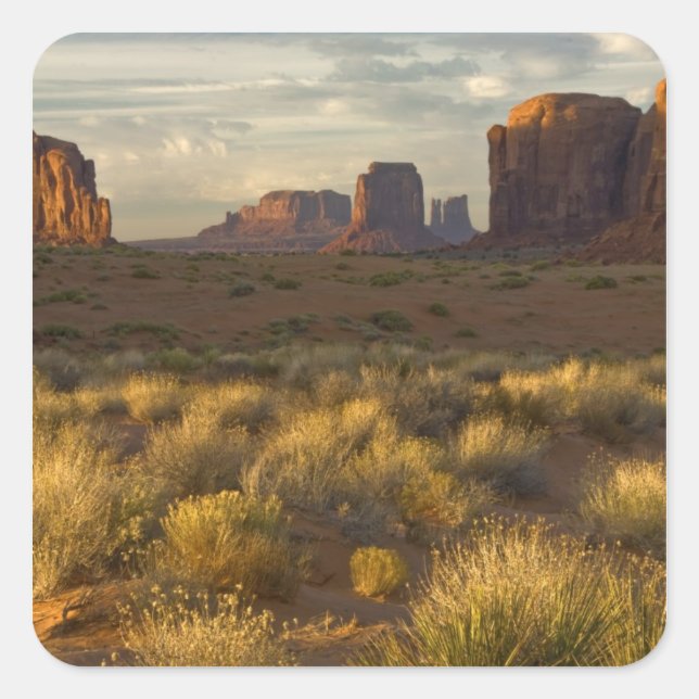 USA, Utah, Monument Valley National Park. Square Sticker (Front)