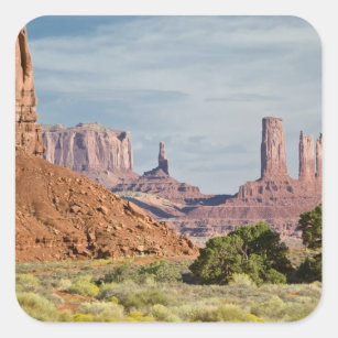 USA, Utah, Monument Valley Navajo Tribal Park. Square Sticker