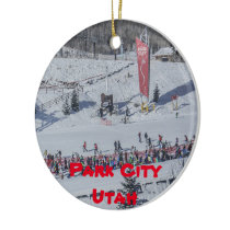 USA Utah Park City Panoramic Ornament USA Utah Park City Panoramic Ornament