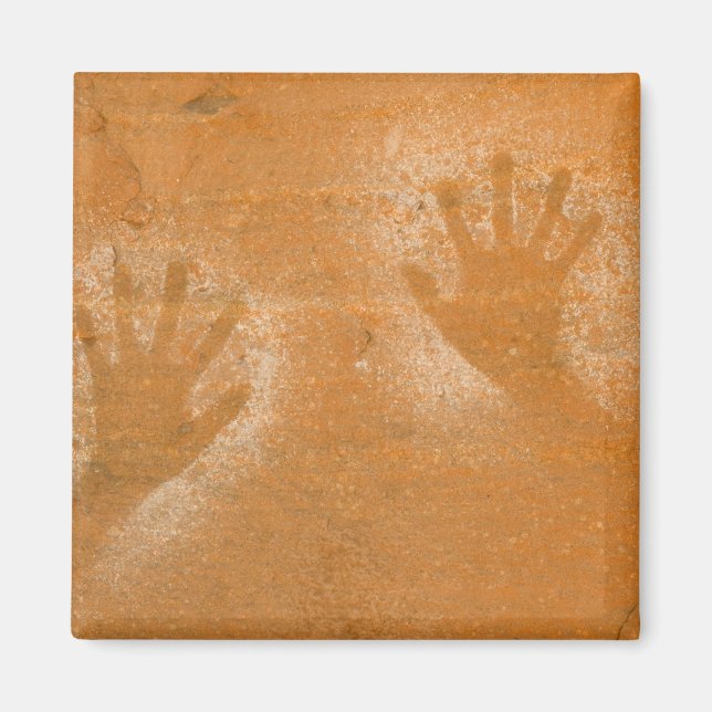USA, Utah, Pictograph Hand-prints on sandstone, Magnet (Front)