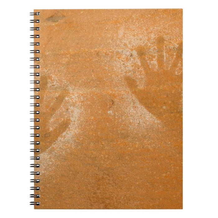 USA, Utah, Pictograph Hand prints on sandstone, Spiral Notebook
