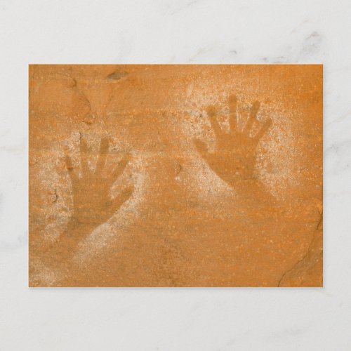 USA Utah Pictograph Hand_prints on sandstone Postcard