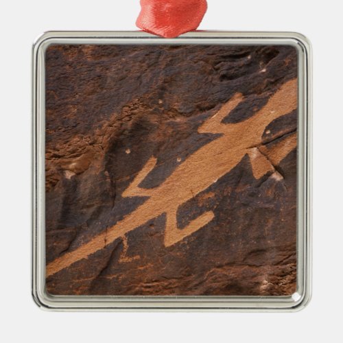 USA Utah Prehistoric petroglyph rock art at Metal Ornament