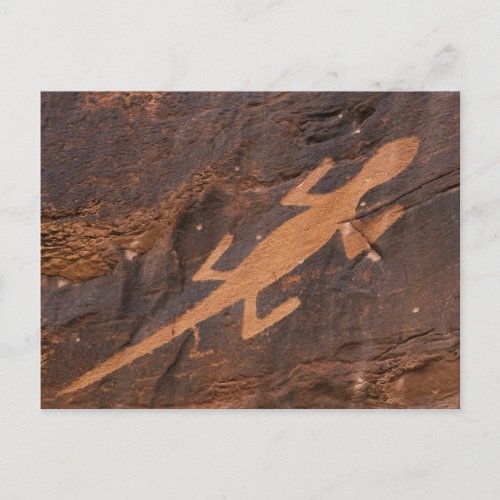 USA Utah Prehistoric petroglyph rock art at Postcard
