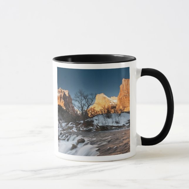 USA, Utah, Zion National Park. Mountain sunrise Mug (Right)