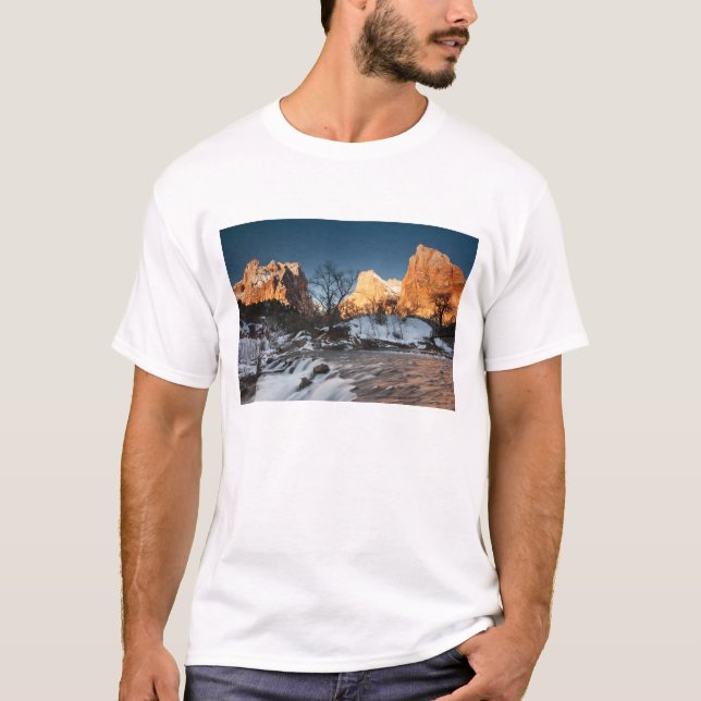USA, Utah, Zion National Park. Mountain sunrise T-Shirt (Front)