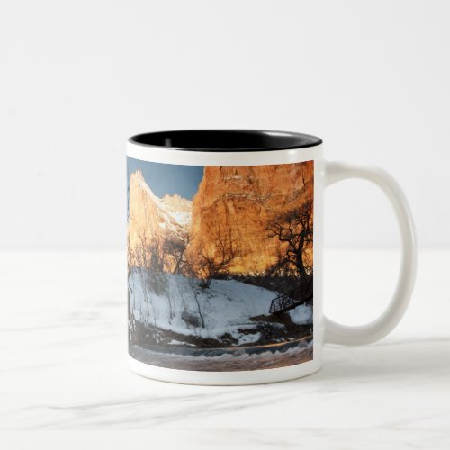 USA Utah Zion National Park Mountain sunrise Two_Tone Coffee Mug