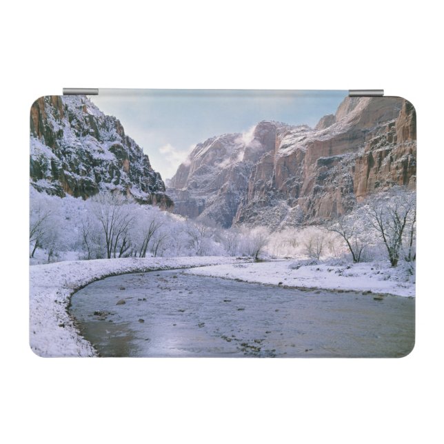 USA, Utah, Zion NP. New snow covers the canyon (Horizontal)