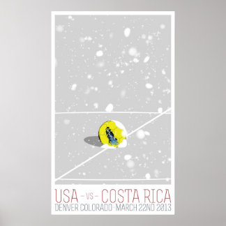 USA v Costa Rica Poster